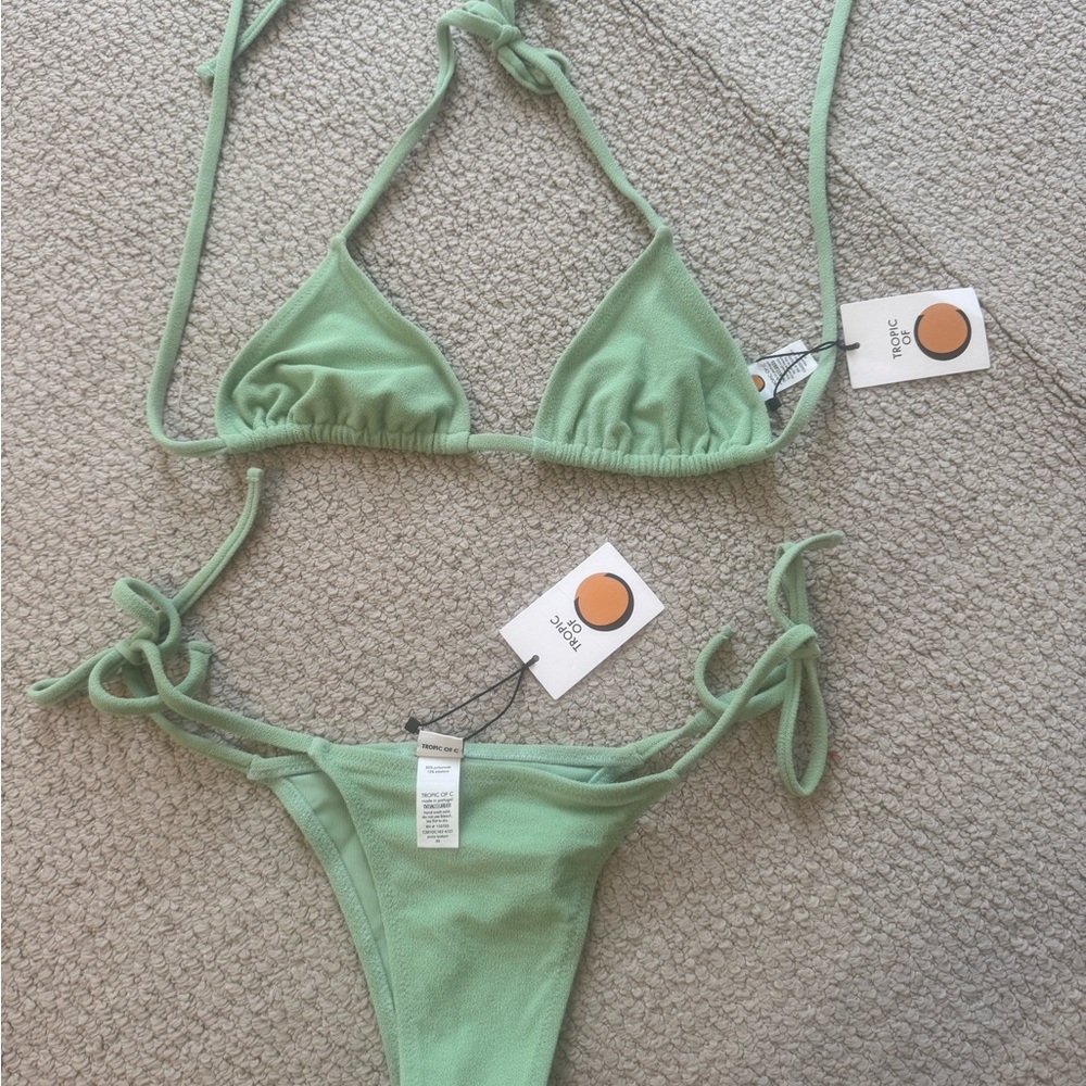 Tropic of C Sage Green Bikini Set